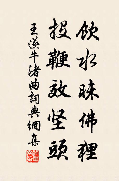 王遂饮水昧佛狸，投鞭效坚头书法作品欣赏