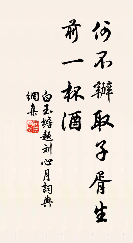 白玉蟾何不办取子胥生前一杯酒书法作品欣赏