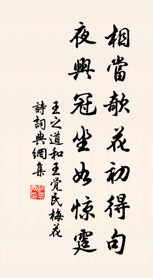 王之道相当欹花初得句，夜兴冠坐如惊霆书法作品欣赏