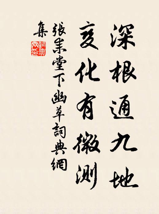 张耒深根通九地，变化有微测书法作品欣赏