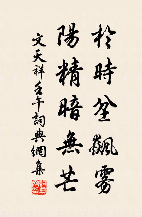 文天祥于时坌飙雾，阳精暗无芒书法作品欣赏