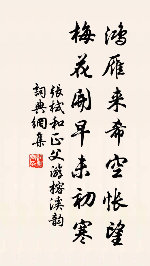张栻鸿雁来希空怅望，梅花开早未初寒书法作品欣赏