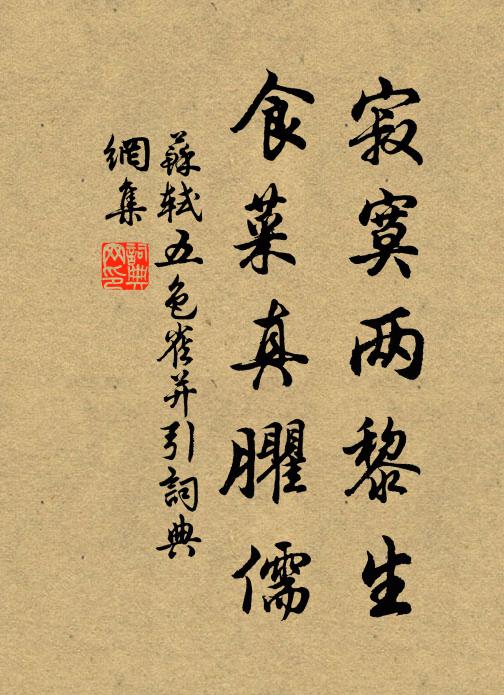 苏轼寂寞两黎生，食菜真臞儒书法作品欣赏