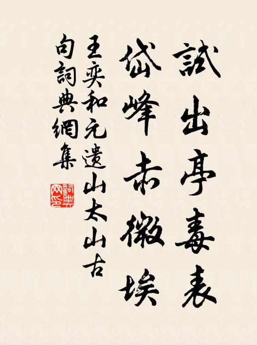 王奕试出亭毒表，岱峰赤微埃书法作品欣赏