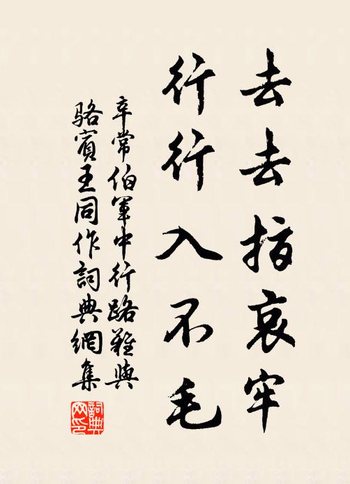 辛常伯去去指哀牢，行行入不毛书法作品欣赏