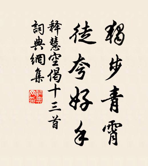释慧空独步青霄，徒夸好手书法作品欣赏