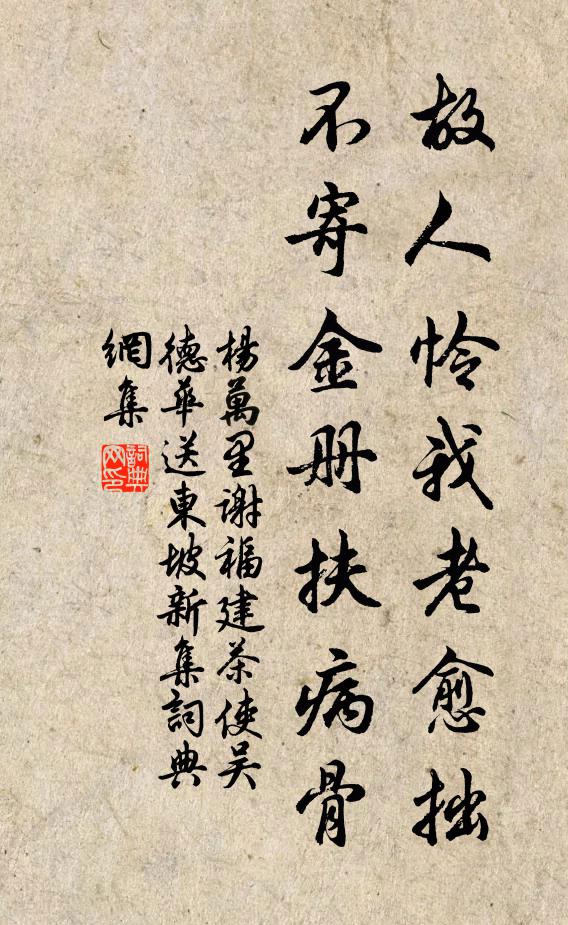 杨万里故人怜我老愈拙，不寄金册扶病骨书法作品欣赏