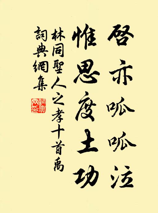 林同启亦呱呱泣，惟思度土功书法作品欣赏