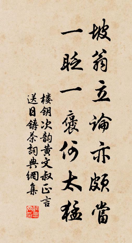 楼钥坡翁立论亦颇当,一眨一褒何太猛书法作品欣赏