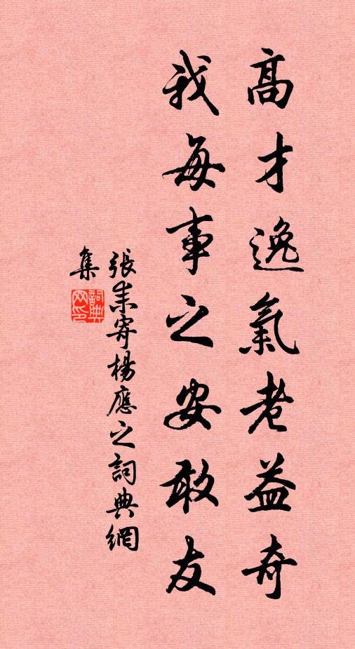 张耒高才逸气老益奇，我每事之安敢友书法作品欣赏