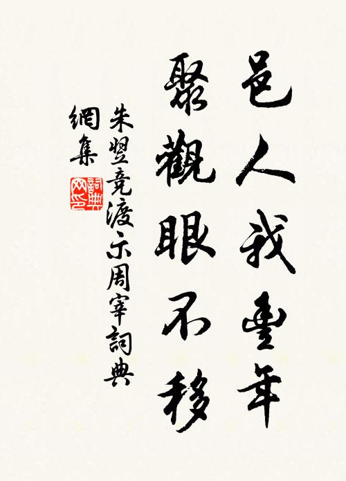朱翌邑人我丰年，聚观眼不移书法作品欣赏