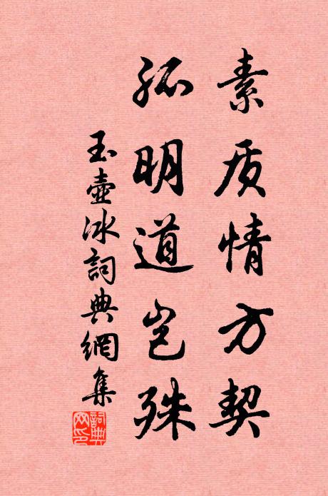 佚名素质情方契，孤明道岂殊书法作品欣赏