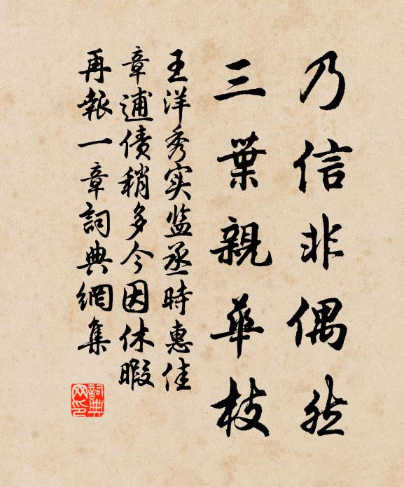 王洋乃信非偶然，三叶亲华枝书法作品欣赏