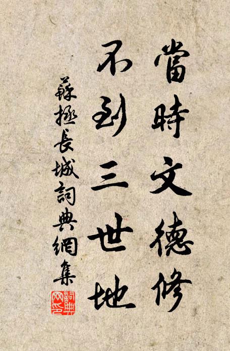苏拯当时文德修，不到三世地书法作品欣赏