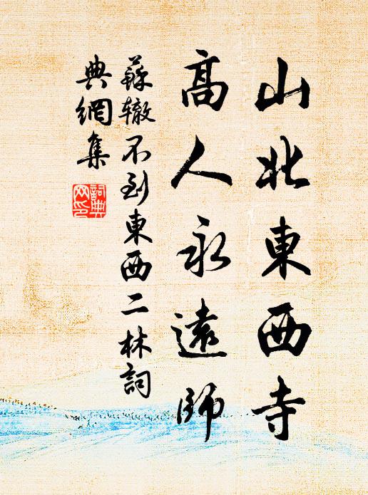 苏辙山北东西寺，高人永远师书法作品欣赏