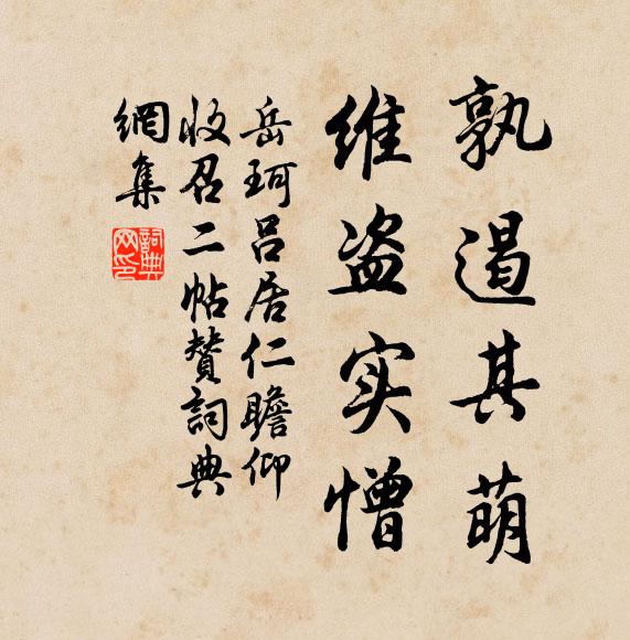 岳珂孰遏其萌,维盗实憎书法作品欣赏