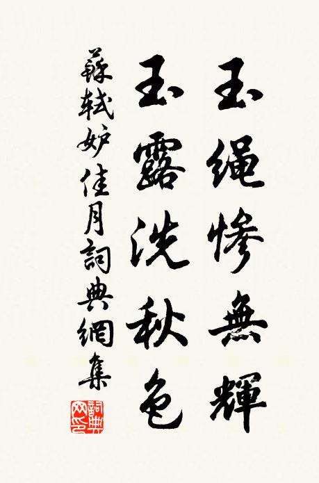 苏轼玉绳惨无辉，玉露洗秋色书法作品欣赏
