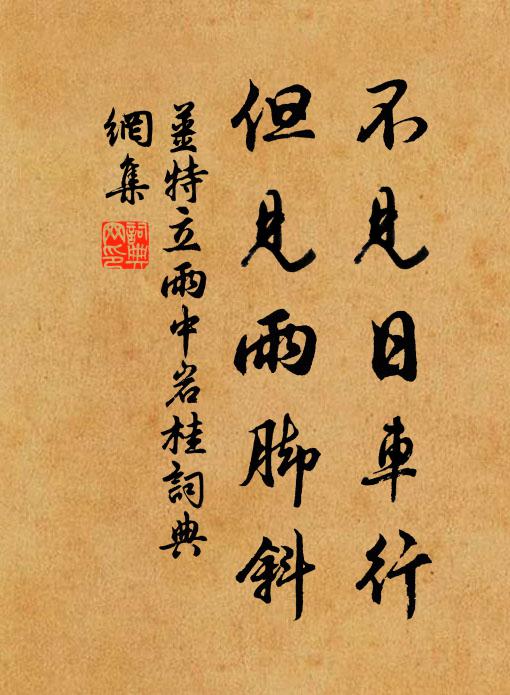姜特立不见日车行，但见雨脚斜书法作品欣赏