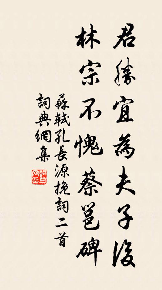 苏轼君胜宜为夫子后，林宗不愧蔡邕碑书法作品欣赏