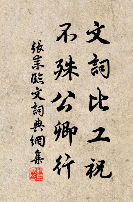 张耒文词比工祝，不殊公卿行书法作品欣赏