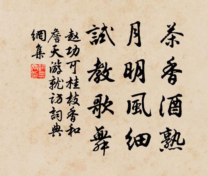 赵功可茶香酒熟，月明风细，试教歌舞书法作品欣赏