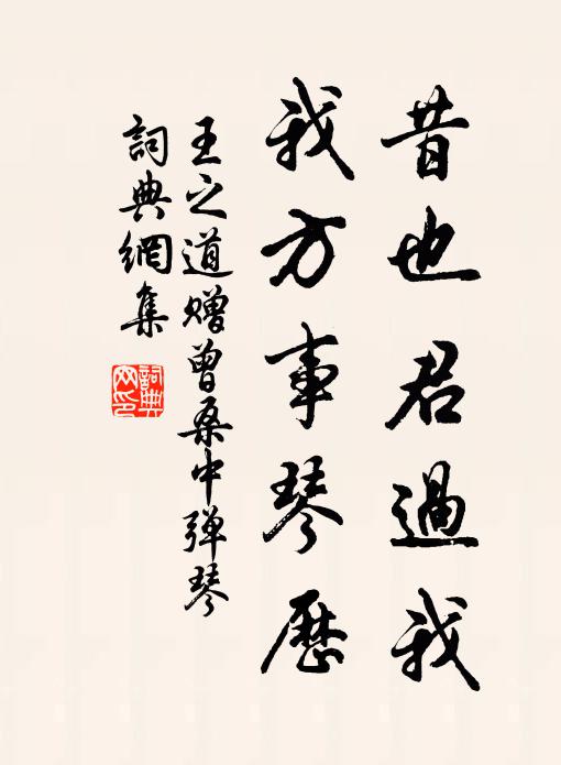 王之道昔也君过我，我方事琴历书法作品欣赏