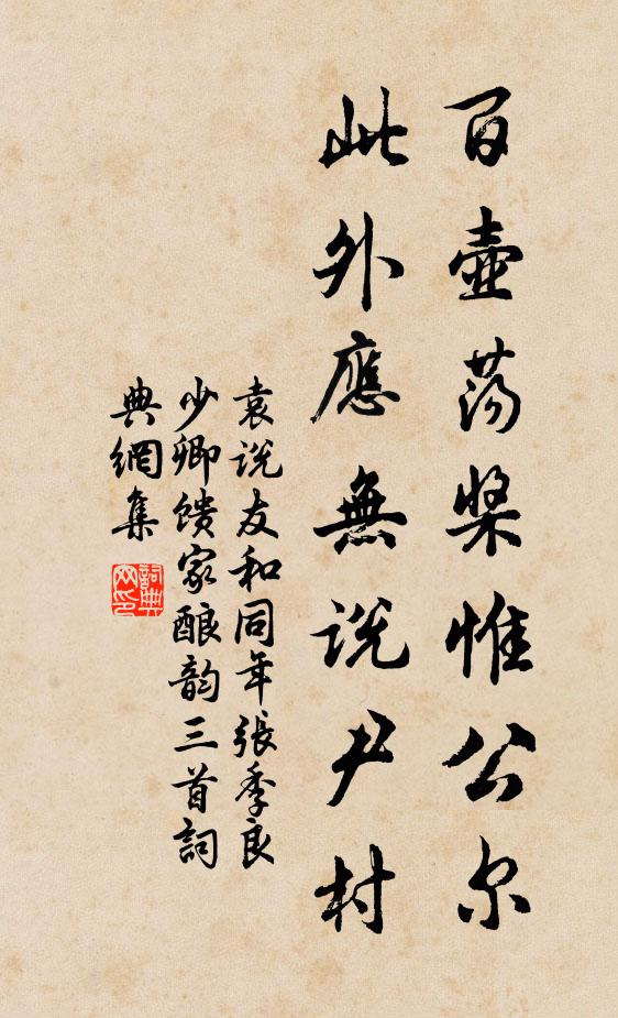 袁说友百壶荡桨惟公尔，此外应无说尹村书法作品欣赏