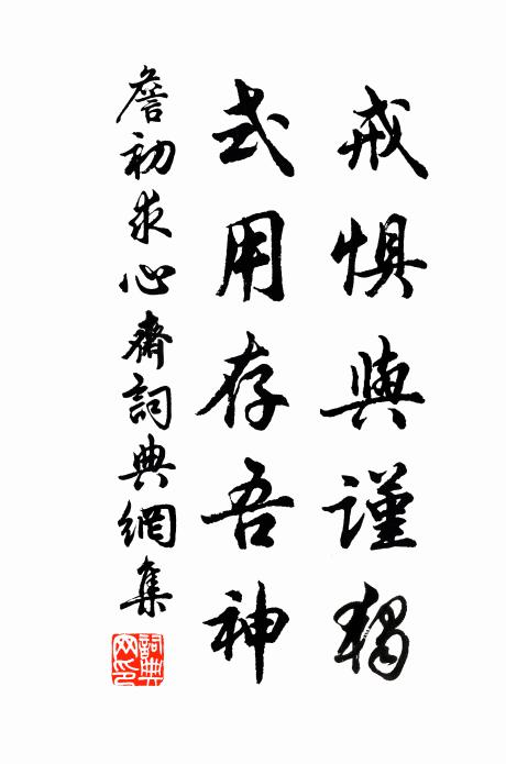 詹初戒惧与谨独，式用存吾神书法作品欣赏