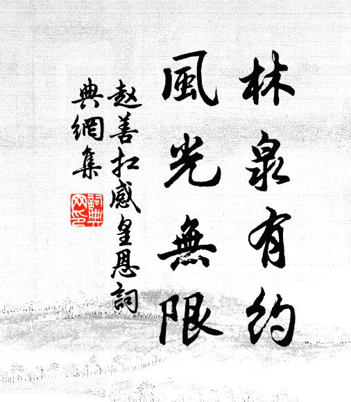 赵善扛林泉有约，风光无限书法作品欣赏