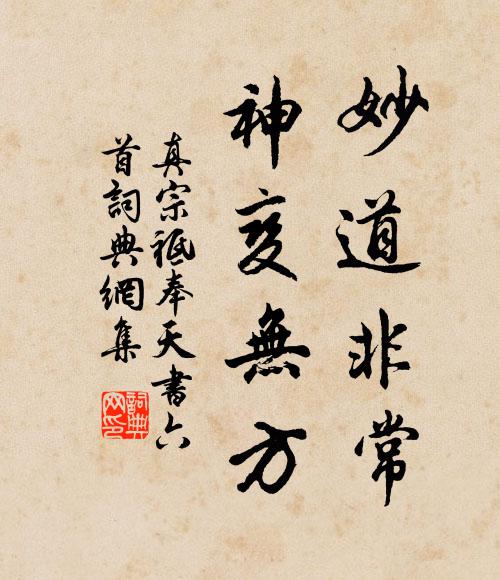 真宗妙道非常，神变无方书法作品欣赏