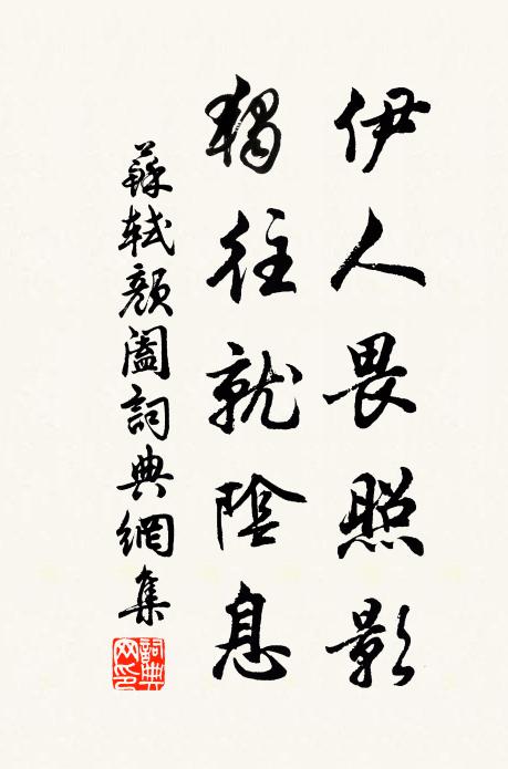 苏轼伊人畏照影，独往就阴息书法作品欣赏