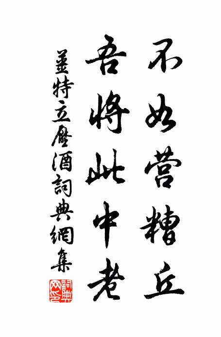 姜特立不如营糟丘，吾将此中老书法作品欣赏