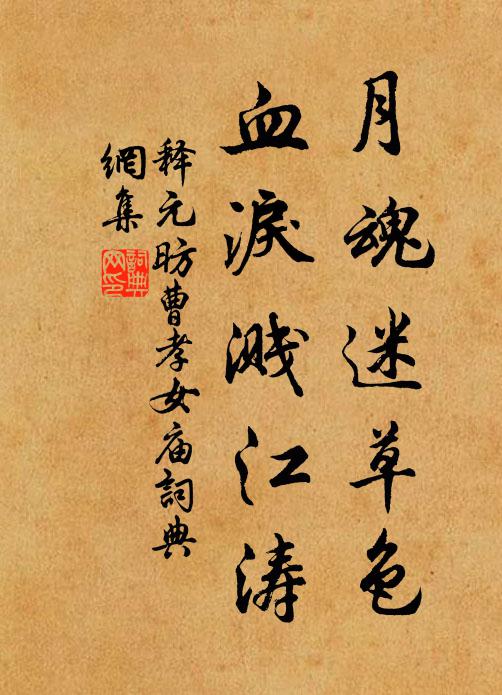 释元昉月魂迷草色，血泪溅江涛书法作品欣赏