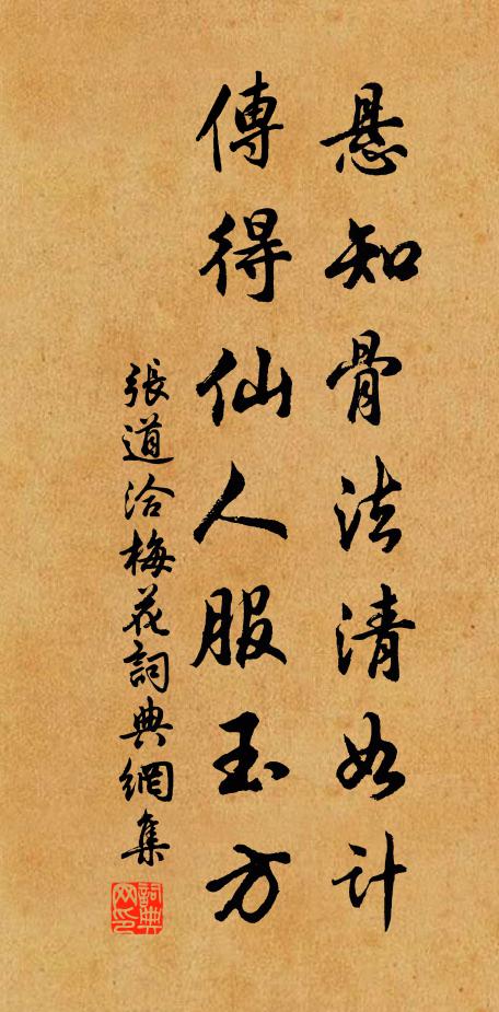 张道洽悬知骨法清如计，传得仙人服玉方书法作品欣赏