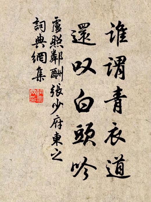 卢照邻谁谓青衣道，还叹白头吟书法作品欣赏
