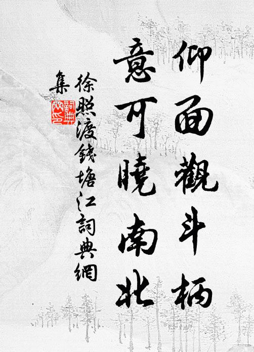 徐照仰面观斗柄，意可晓南北书法作品欣赏