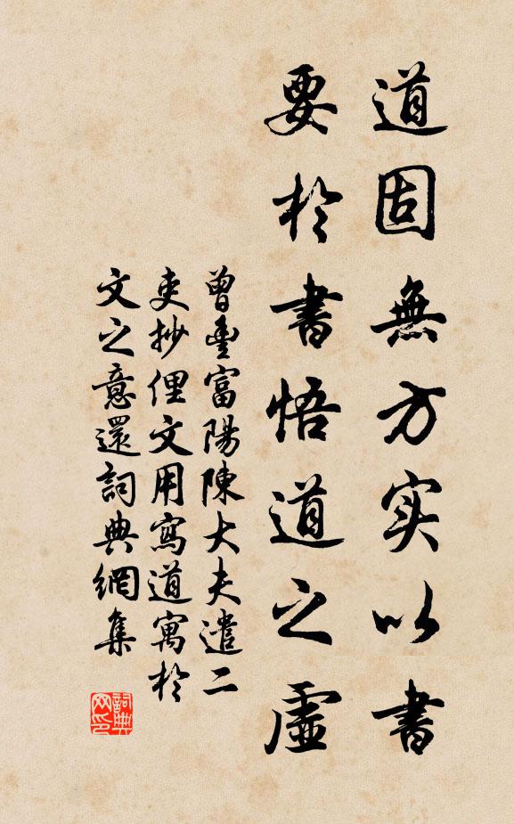 曾丰道固无方实以书，要于书悟道之虚书法作品欣赏