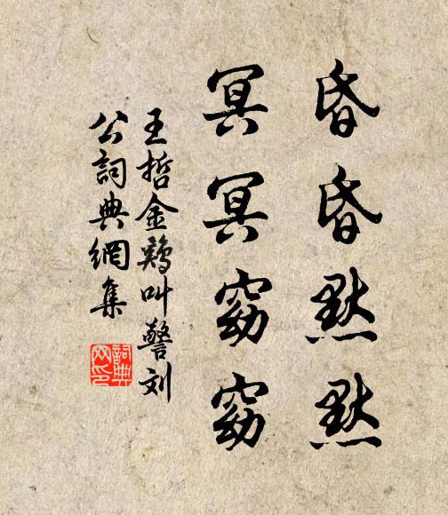 王哲昏昏默默，冥冥窈窈书法作品欣赏
