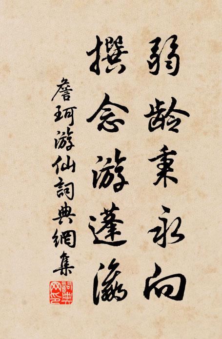 詹珂弱龄秉永向，撰念游蓬瀛书法作品欣赏