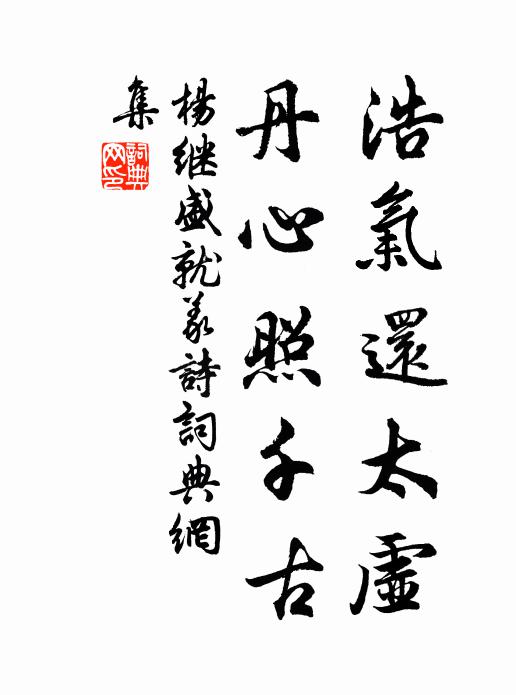 杨继盛浩气还太虚，丹心照千古书法作品欣赏