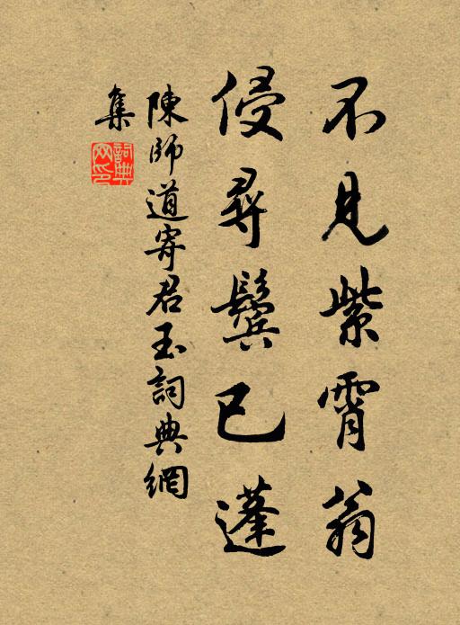陈师道不见紫霄翁，侵寻鬓已蓬书法作品欣赏