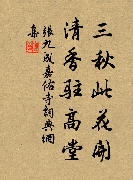 张九成三秋此花开，清香驻高堂书法作品欣赏