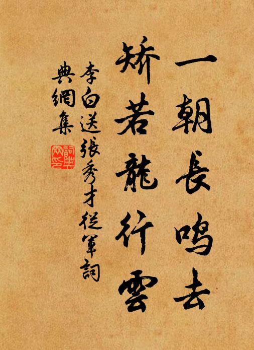 李白一朝长鸣去，矫若龙行云书法作品欣赏