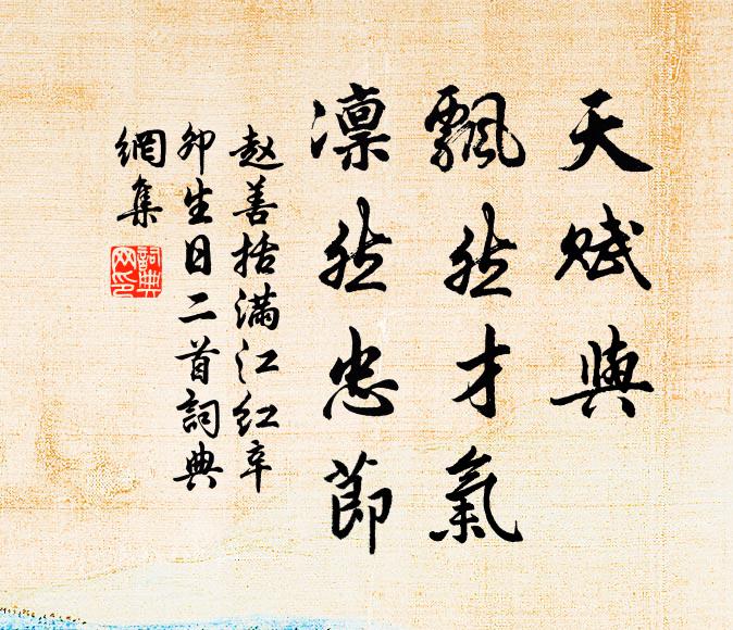 赵善括天赋与、飘然才气，凛然忠节书法作品欣赏