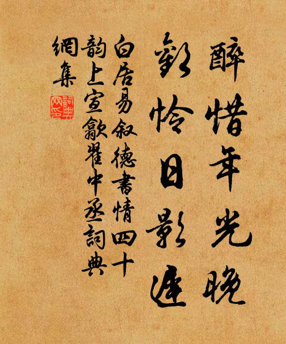 白居易醉惜年光晚,欢怜日影迟书法作品欣赏