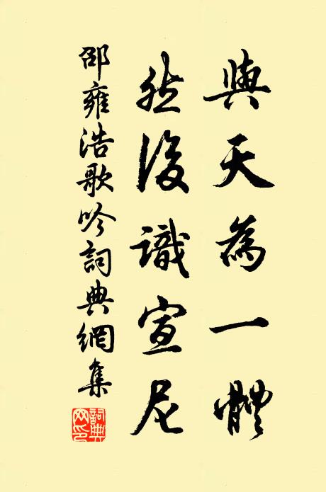 邵雍与天为一体，然后识宣尼书法作品欣赏