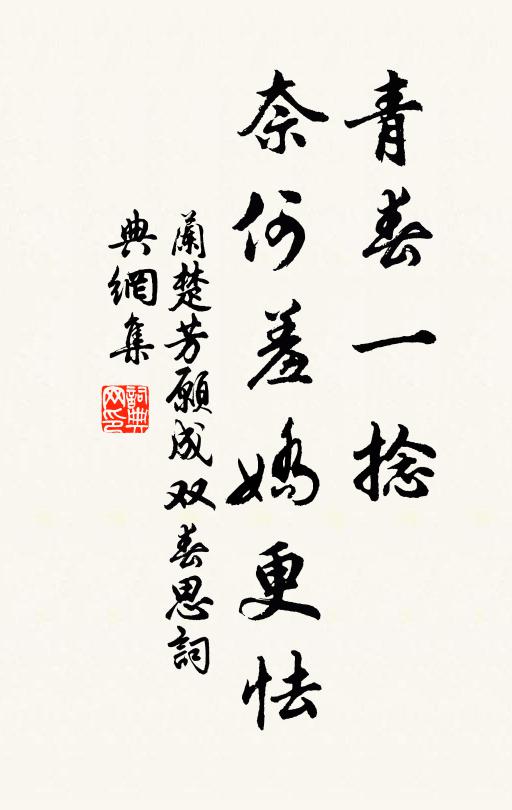 兰楚芳青春一捻,奈何羞娇更怯书法作品欣赏