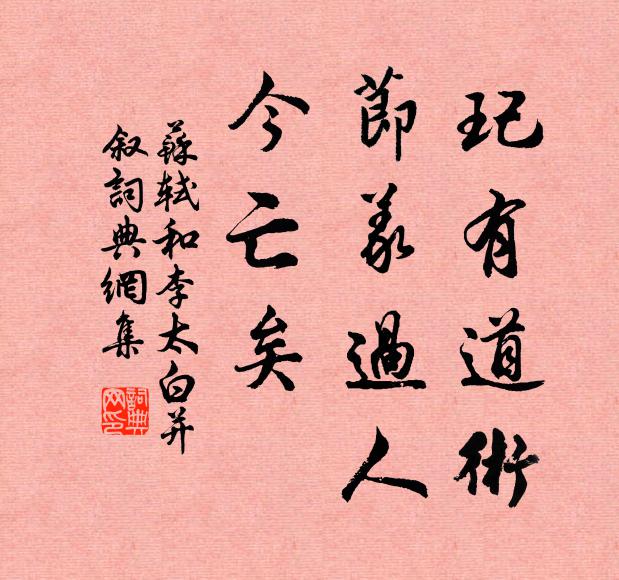 苏轼玘有道术，节义过人，今亡矣书法作品欣赏