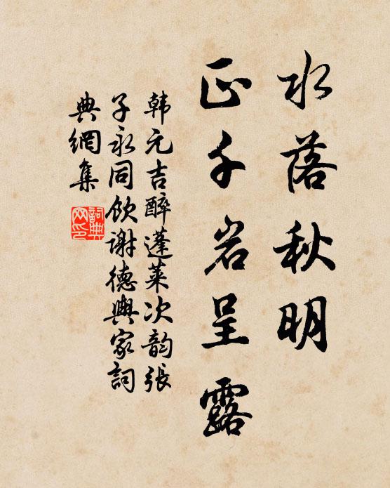 韩元吉水落秋明，正千岩呈露书法作品欣赏