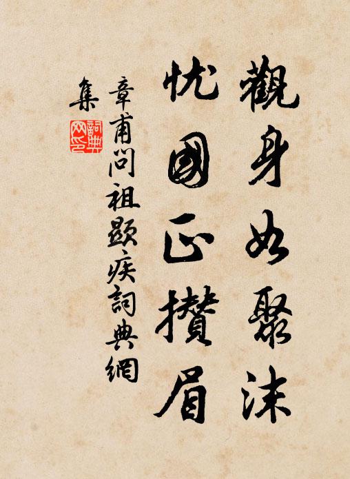 章甫观身如聚沫，忧国正攒眉书法作品欣赏